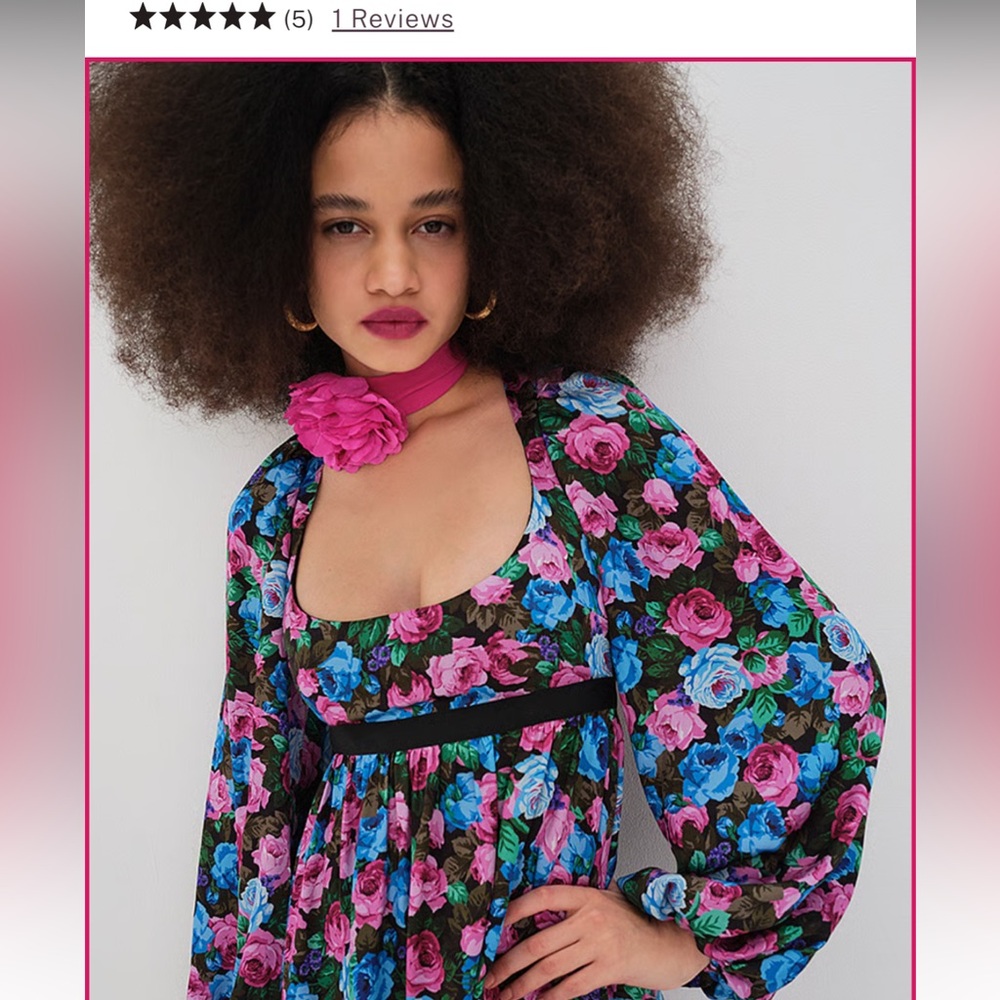 For Love & Lemons Marley mini backless floral dress NWT - Picture 5 of 15